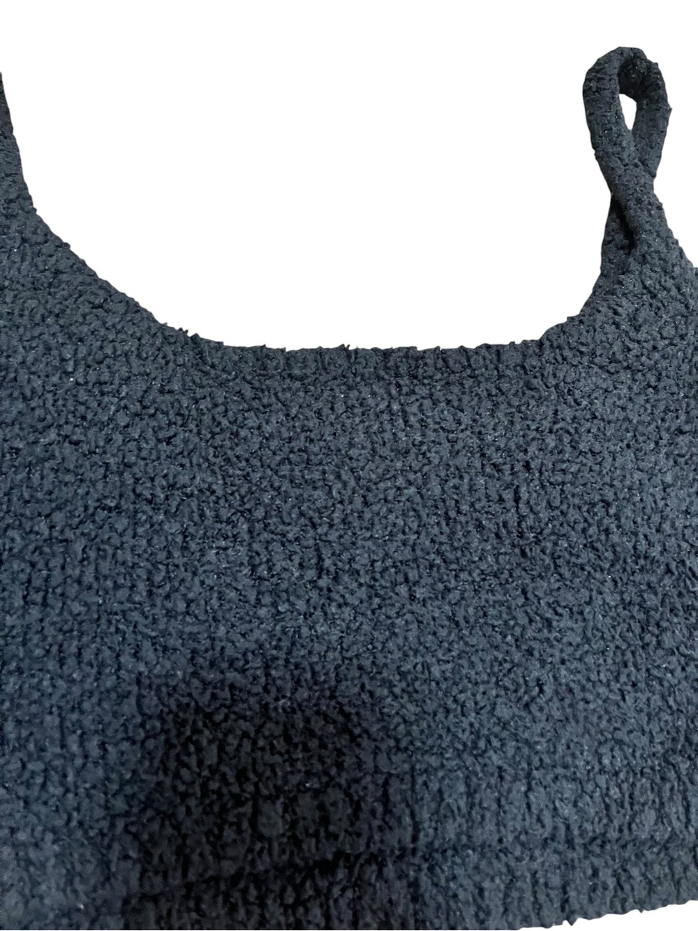 SKIMS COZY KNIT CROPPED TANK ONYX - Picture 3 of 6